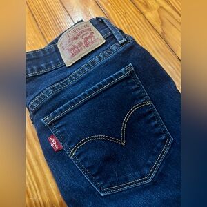 Levi's Indigo Blue Denim Jeans, 711 Skinny in Size 27